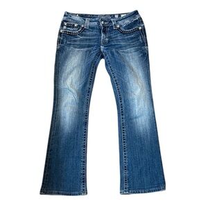 MISS ME Boot Cut Jeans Bling Pockets Woman's Size 29